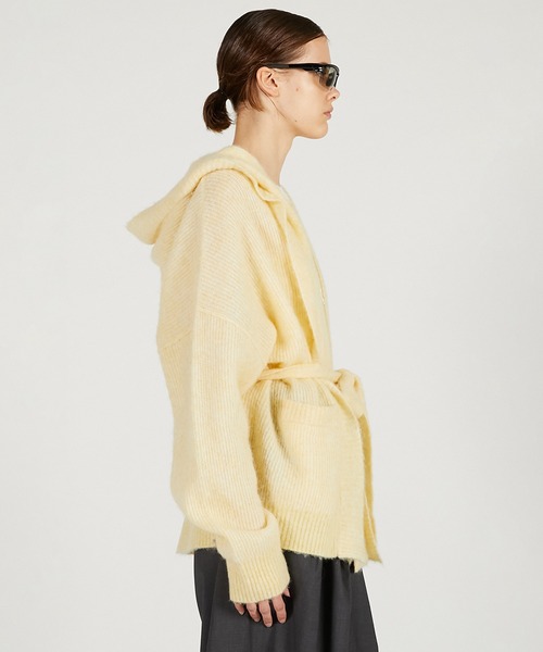 PRANK PROJECT（プランクプロジェクト）の「フーデッドジップカーディガン / Hooded Zip Cardigan（カーディガン/ボレロ・レディース・グレー/イエロー・FREE）」の12枚目の写真