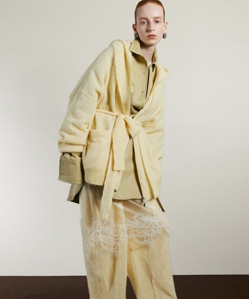 PRANK PROJECT（プランクプロジェクト）の「フーデッドジップカーディガン / Hooded Zip Cardigan（カーディガン/ボレロ・レディース・グレー/イエロー・FREE）」の21枚目の写真