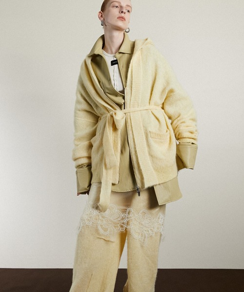 PRANK PROJECT（プランクプロジェクト）の「フーデッドジップカーディガン / Hooded Zip Cardigan（カーディガン/ボレロ・レディース・グレー/イエロー・FREE）」の22枚目の写真