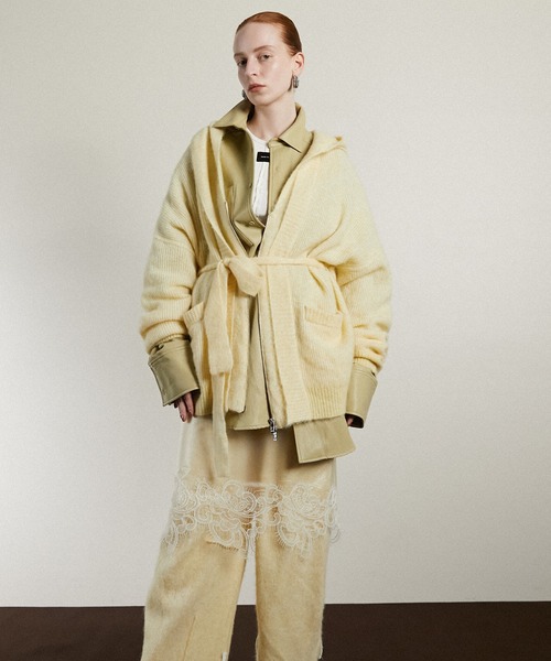 セール】フーデッドジップカーディガン / Hooded Zip Cardigan