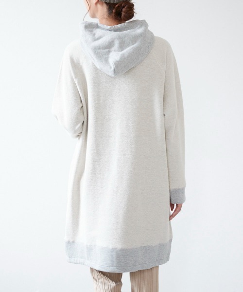 Ocean Pacific（オーシャンパシフィック）の「【OP / オーピー】レディースパーカーワンピース/裏毛カレッジロゴドローコード付きスウェットワンピ（ワンピース・レディース・ベージュ/杢グレー/ネイビー・LARGE/MEDIUM）」の10枚目の写真