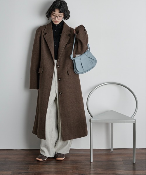 セール】ヘリンボーンツイードチェスターコート（チェスターコート