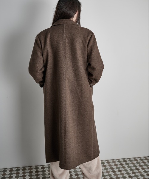 セール】ヘリンボーンツイードチェスターコート（チェスターコート