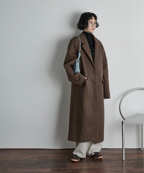 セール】ヘリンボーンツイードチェスターコート（チェスターコート