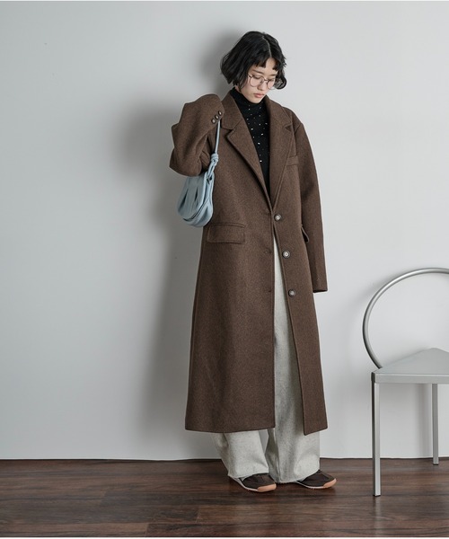 セール】ヘリンボーンツイードチェスターコート（チェスターコート