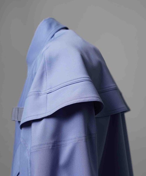 MAISON SPECIAL(メゾンスペシャル)の「《UNISEX》Prime-Over Curved Curve switching Regular Collar Shirt Blouson/プライムオーバーカーブ切り替えシャツブルゾン【MAISON SPECIAL/メゾンスペシャル】(シャツ/ブラウス・メンズ・パープル/グレイッシュベージュ/ブラック/チャコールグレー・1/0/2)」の13枚目の写真