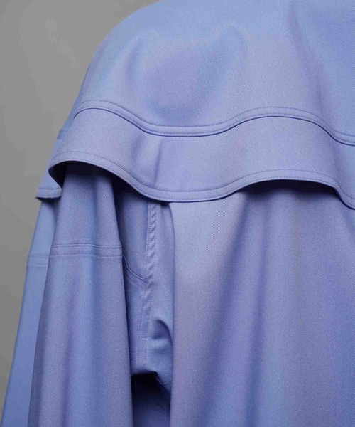 MAISON SPECIAL(メゾンスペシャル)の「《UNISEX》Prime-Over Curved Curve switching Regular Collar Shirt Blouson/プライムオーバーカーブ切り替えシャツブルゾン【MAISON SPECIAL/メゾンスペシャル】(シャツ/ブラウス・メンズ・パープル/グレイッシュベージュ/ブラック/チャコールグレー・1/0/2)」の14枚目の写真