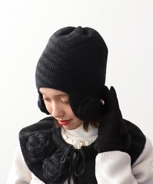 【Casselini】フラワーニット帽