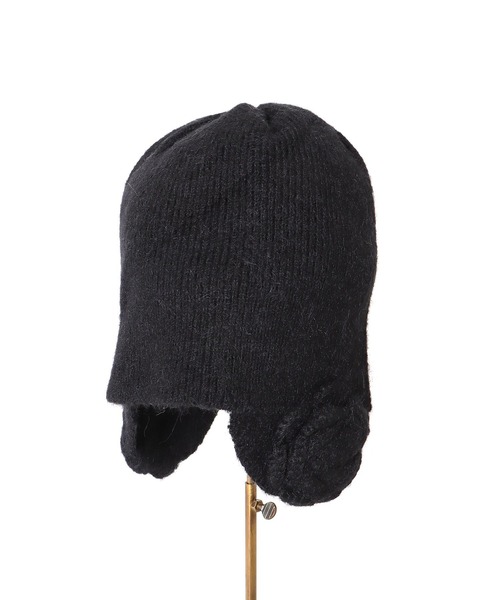 Three Four Time(スリーフォータイム)の「【Casselini】フラワーニット帽(ニットキャップ/ビーニー・レディース・ブラック/アイボリー・FREE)」の8枚目の写真