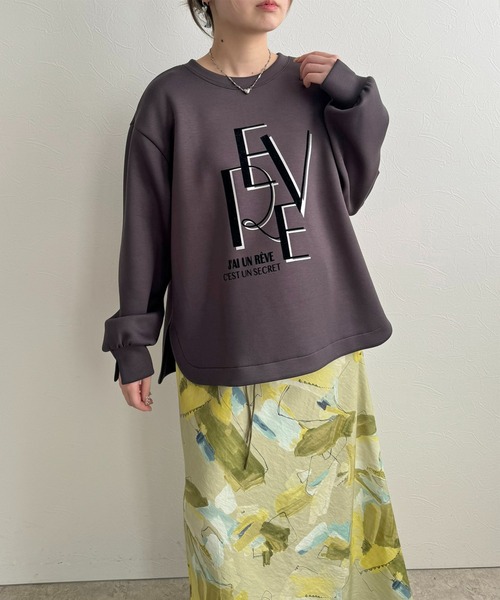 LHELBIE(レルビエ)の「ビッグロゴダンボールトップス(その他トップス・レディース・ブラック/チャコールグレー/オフホワイト・M)」の12枚目の写真