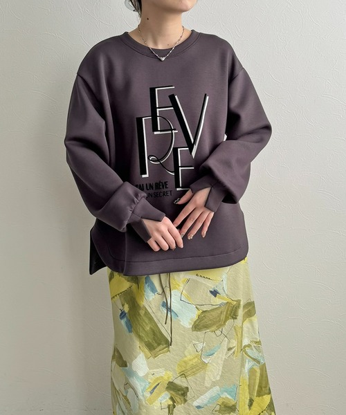 LHELBIE(レルビエ)の「ビッグロゴダンボールトップス(その他トップス・レディース・ブラック/チャコールグレー/オフホワイト・M)」の14枚目の写真