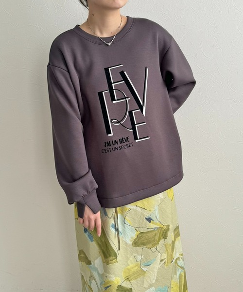 LHELBIE(レルビエ)の「ビッグロゴダンボールトップス(その他トップス・レディース・ブラック/チャコールグレー/オフホワイト・M)」の16枚目の写真