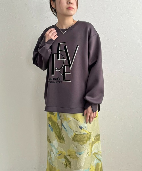 LHELBIE(レルビエ)の「ビッグロゴダンボールトップス(その他トップス・レディース・ブラック/チャコールグレー/オフホワイト・M)」の17枚目の写真