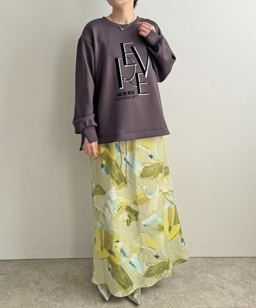 LHELBIE(レルビエ)の「ビッグロゴダンボールトップス(その他トップス・レディース・ブラック/チャコールグレー/オフホワイト・M)」の7枚目の写真