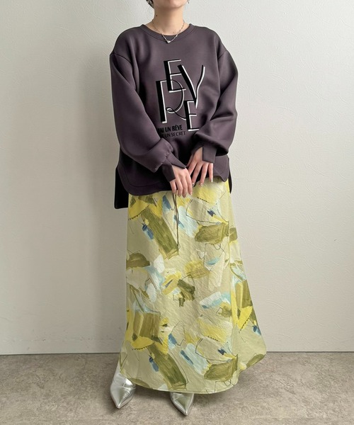 LHELBIE(レルビエ)の「ビッグロゴダンボールトップス(その他トップス・レディース・ブラック/チャコールグレー/オフホワイト・M)」の9枚目の写真