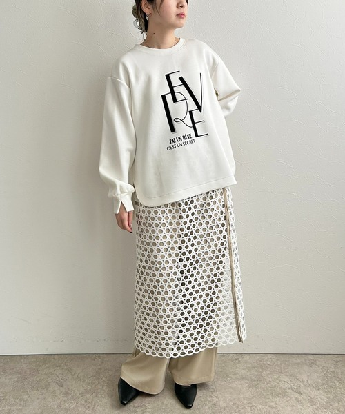 LHELBIE(レルビエ)の「ビッグロゴダンボールトップス(その他トップス・レディース・ブラック/チャコールグレー/オフホワイト・M)」の19枚目の写真