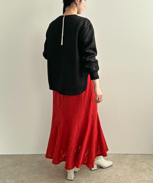 LHELBIE(レルビエ)の「ビッグロゴダンボールトップス(その他トップス・レディース・ブラック/チャコールグレー/オフホワイト・M)」の6枚目の写真