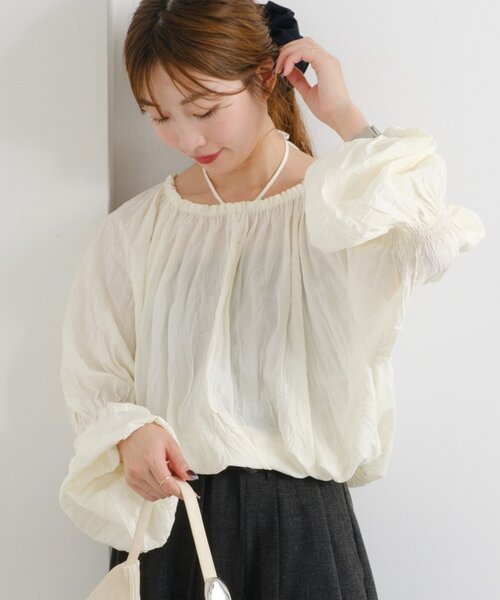 Kastane（カスタネ）の「B キャンディスリーブマルチウェイブラウス