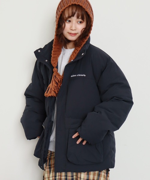 mihns closet(ミンズクローゼット)の「【mihns closet/ミンズクローゼット】 スタンドカラー パデッド ストレッチ ユーティリティポケット ブルゾン(ダウンジャケット/コート・メンズ・ブラック系その他2/ブラック/オフホワイト/セージグリーン/ブラック系その他/ネイビー/クリアブラック/ベージュ・S/M/L/LL)」の8枚目の写真