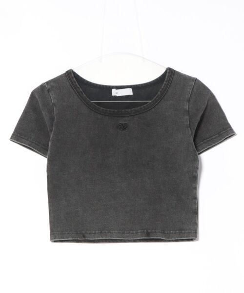 DURAS(デュラス)の「ロゴ刺繍クロップドTシャツ(Tシャツ/カットソー・レディース・レオパード/ピンク/ブラウン/ブラック・FREE)」の15枚目の写真