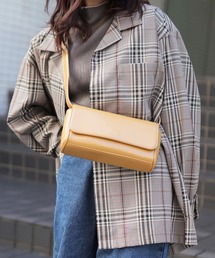 florist | 【軽量/300g】 2WAY ワイドフラップレザータッチショルダーバッグ/ボディバッグ(ショルダーバッグ)