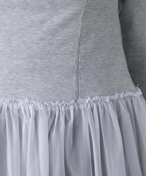 FREE'S MART（フリーズマート）の「◆イレヘムチュールドッキングカットソー（Tシャツ/カットソー・レディース・ホワイト/グレー・FREE）」の18枚目の写真