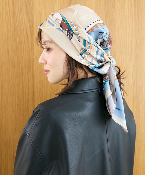 le.coeur blanc（ルクールブラン）の「リバーシブルスカーフ（バンダナ/スカーフ・レディース・グレー系その他/ブラウン系その他2・FREE）」の18枚目の写真