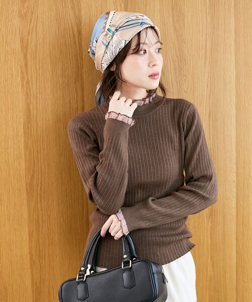 le.coeur blanc（ルクールブラン）の「リバーシブルスカーフ（バンダナ/スカーフ・レディース・グレー系その他/ブラウン系その他2・FREE）」の20枚目の写真