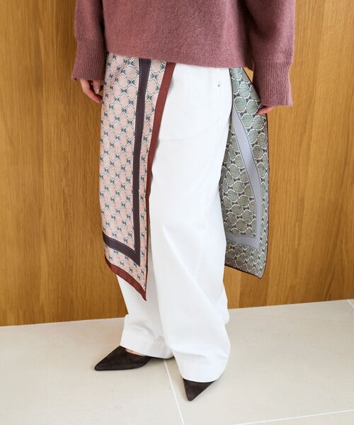 le.coeur blanc（ルクールブラン）の「リバーシブルスカーフ（バンダナ/スカーフ・レディース・グレー系その他/ブラウン系その他2・FREE）」の3枚目の写真