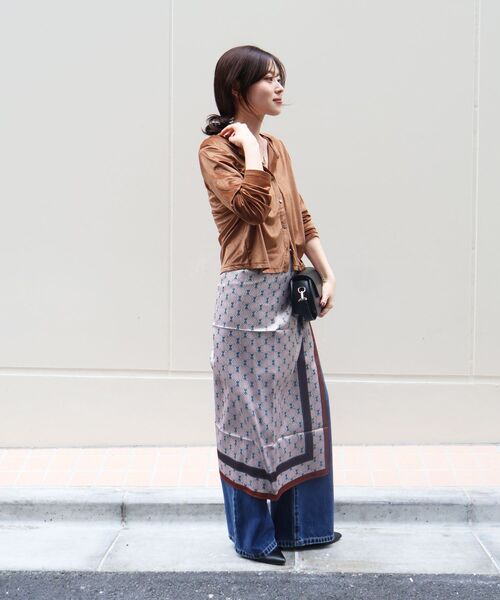 le.coeur blanc（ルクールブラン）の「リバーシブルスカーフ（バンダナ/スカーフ・レディース・グレー系その他/ブラウン系その他2・FREE）」の8枚目の写真