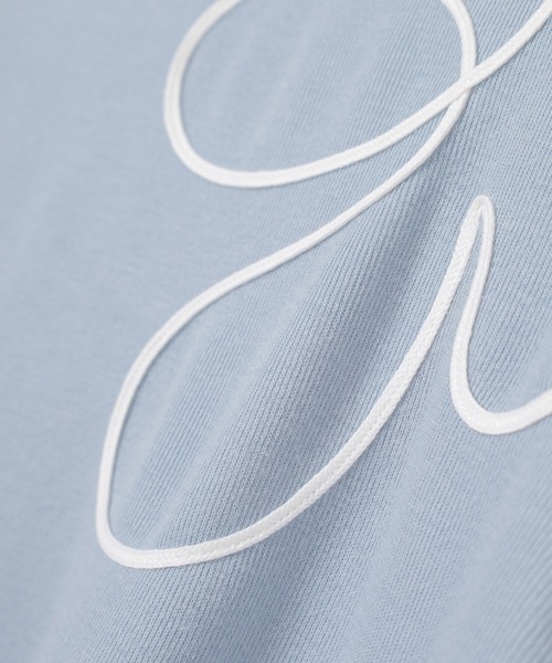 Honeys(ハニーズ)の「コード刺繍トップス(Tシャツ/カットソー・レディース・サックスブルー/アイボリー/グレー/ピンク/ブラック・LL/M/L)」の12枚目の写真