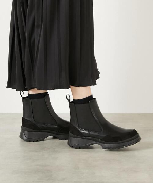 MELROSE claire（メルローズ クレール）の「【サイドゴアブーツ】（ブーツ・レディース・ブラック・3/4/2）」の2枚目の写真