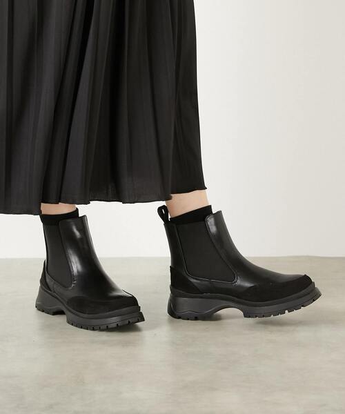 MELROSE claire（メルローズ クレール）の「【サイドゴアブーツ】（ブーツ・レディース・ブラック・3/4/2）」の4枚目の写真