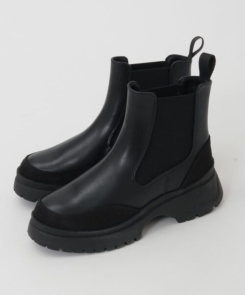 MELROSE claire（メルローズ クレール）の「【サイドゴアブーツ】（ブーツ・レディース・ブラック・3/4/2）」の3枚目の写真