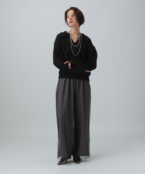 LEPSIM（レプシィム）の「チュールドッキングパンツ　591116（その他パンツ・レディース・ブラック/グレー・FREE）」の8枚目の写真