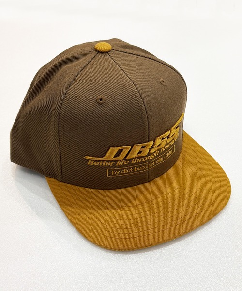 DIET BUTCHER（ダイエットブッチャー）の「DIET BUTCHER SLIM SKIN/ダイエットブッチャースリムスキン DBSS CAP 3Dロゴ フラットバイザー6パネルキャップ（キャップ・メンズ・キャメル/グリーン・FREE）」の15枚目の写真