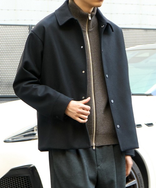 CITY TOKYO premium melton コーチジャケット　ブラック CITY TOKYO（シティトウキョウ）の「【CITY TOKYO/シティートーキョー