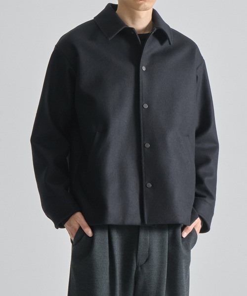 CITY TOKYO premium melton コーチジャケット　ブラック CITY TOKYO（シティトウキョウ）の「【CITY TOKYO/シティートーキョー
