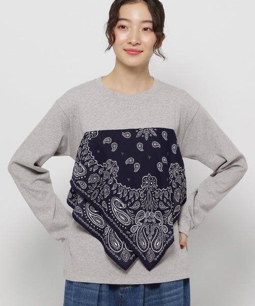 セール】バンダナドッキングプルオーバー（Tシャツ/カットソー）｜niko