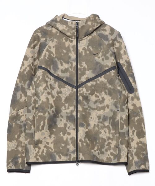 NIKE(ナイキ)の「NIKE/ナイキ M TECH FLC WR FZ JKT CAM(パーカー・メンズ・ブラック/カーキ・M/L/XL/S)」の9枚目の写真