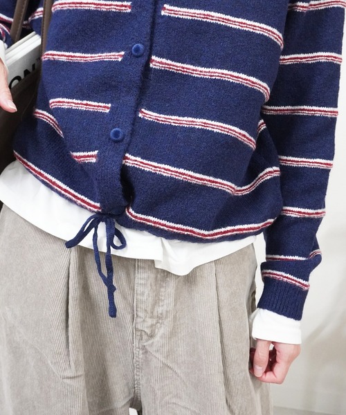 gossara（ゴサラ）の「ドロストボーダーCD（カーディガン/ボレロ・レディース・アイボリー/グレー/ネイビー・FREE）」の19枚目の写真