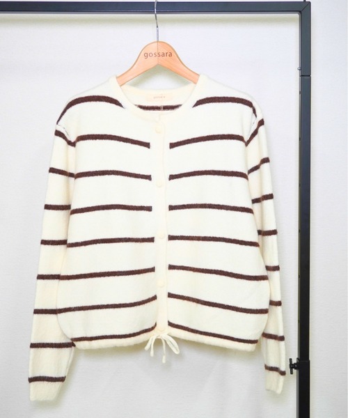 gossara（ゴサラ）の「ドロストボーダーCD（カーディガン/ボレロ・レディース・アイボリー/グレー/ネイビー・FREE）」の22枚目の写真