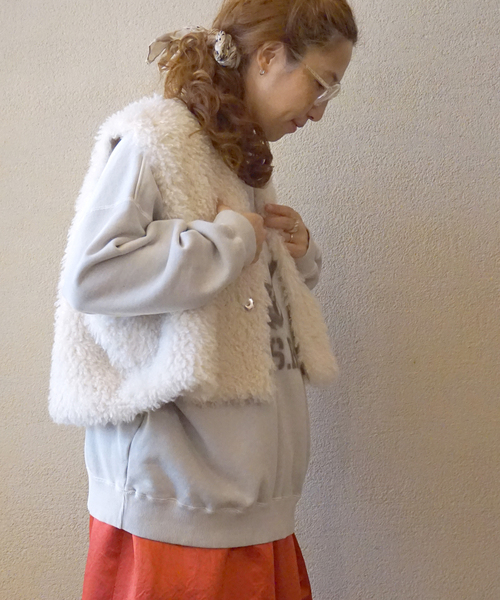 JOURNAL STANDARD LUXE(ジャーナルスタンダード ラックス)の「Stencil Print Sweat(スウェット・レディース・イエロー/ベージュ/ライトグレー・FREE)」の4枚目の写真