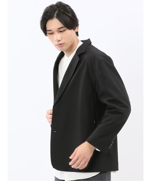 TAKA-Q（タカキュー）の「【ウール混 ストレッチ 防シワ】タカキュー NEO BASICS 2ボタンジャケット(セットアップ可能)（テーラードジャケット・メンズ・ブラック・MEDIUM/LARGE/X-LARGE）」の5枚目の写真