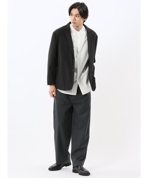 TAKA-Q（タカキュー）の「【ウール混 ストレッチ 防シワ】タカキュー NEO BASICS 2ボタンジャケット(セットアップ可能)（テーラードジャケット・メンズ・ブラック・MEDIUM/LARGE/X-LARGE）」の8枚目の写真