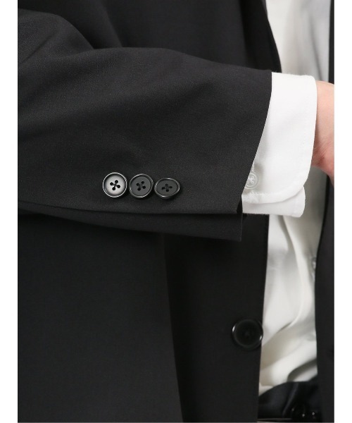 TAKA-Q（タカキュー）の「【ウール混 ストレッチ 防シワ】タカキュー NEO BASICS 2ボタンジャケット(セットアップ可能)（テーラードジャケット・メンズ・ブラック・MEDIUM/LARGE/X-LARGE）」の13枚目の写真