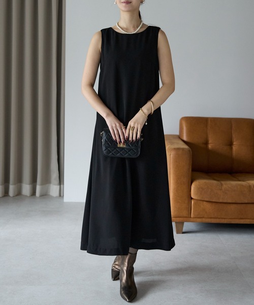 PREFERIR(プレフェリール)の「スヌード付き後ろリボンワンピース(S,M,L,XL)2点セット(ワンピース・レディース・グレー/ブラック・SMALL/MEDIUM/LARGE/X-LARGE)」の20枚目の写真