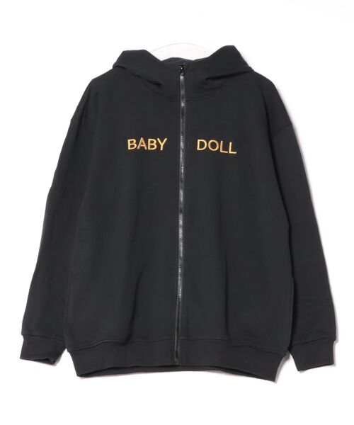 BABYDOLL(ベビードール)の「親子お揃い BIGモノグラムジップパーカー 1043A(パーカー・レディース・ブラック/チャコールグレー・S/L/XL/M)」の5枚目の写真
