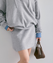 FLUFFYニットミニスカート