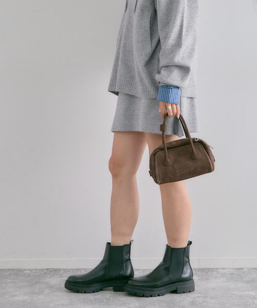 U by SPICK&SPAN(ユーバイスピックアンドスパン)の「FLUFFYニットミニスカート(スカート・レディース・グレー/ホワイト・FREE)」の10枚目の写真